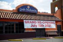El remodelado Lindo Michoacán, ubicado en 2655 E Desert Inn Road, en Las Vegas, el miércoles ...