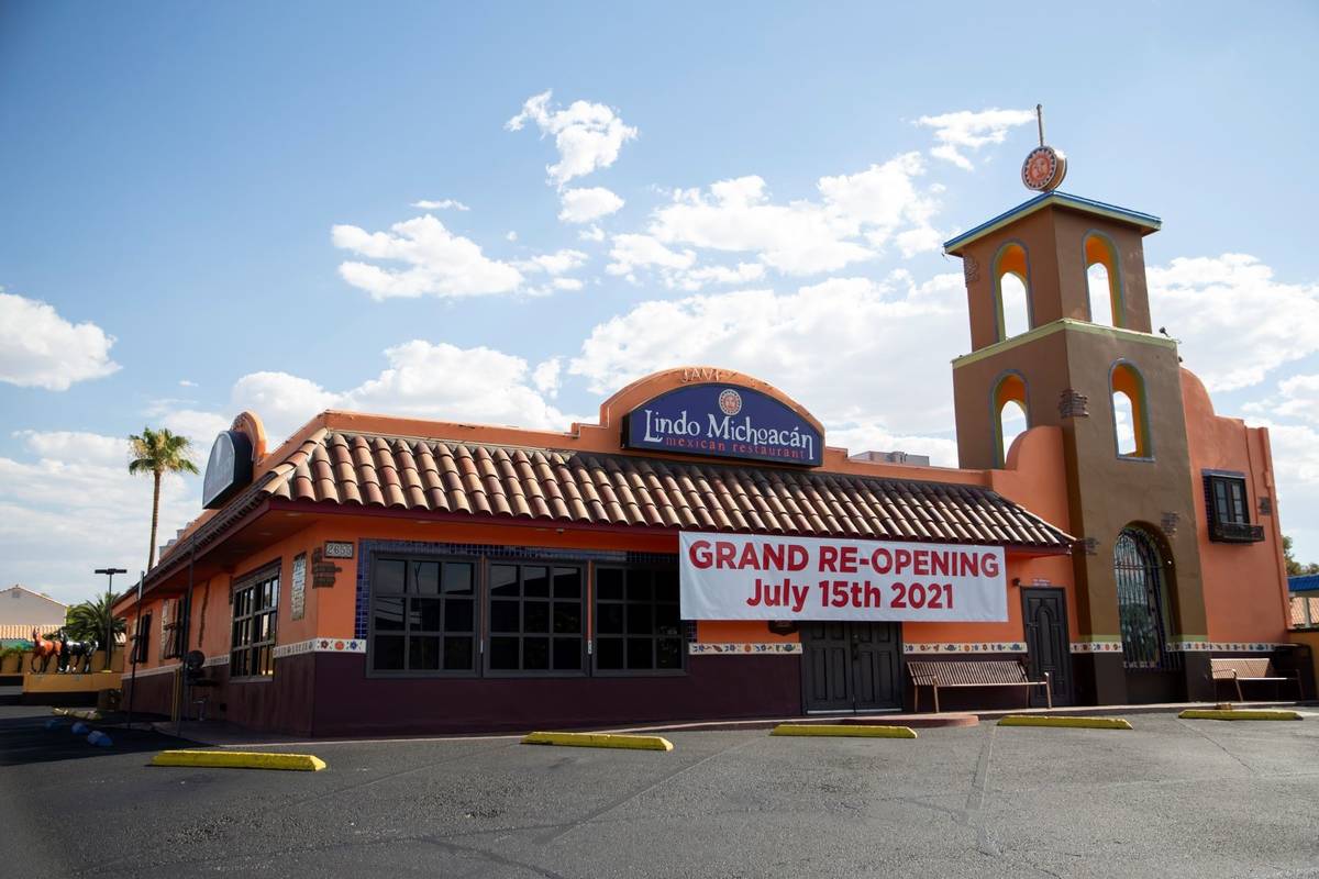El remodelado Lindo Michoacán, ubicado en 2655 E Desert Inn Road, en Las Vegas, el miércoles ...