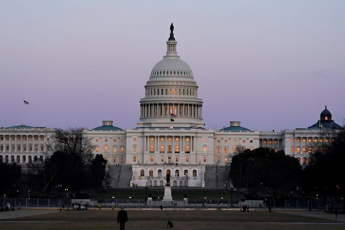 El edificio del Capitolio de Estados Unidos en marzo de 2021 en Washington. (AP Photo/Alex Brandon)