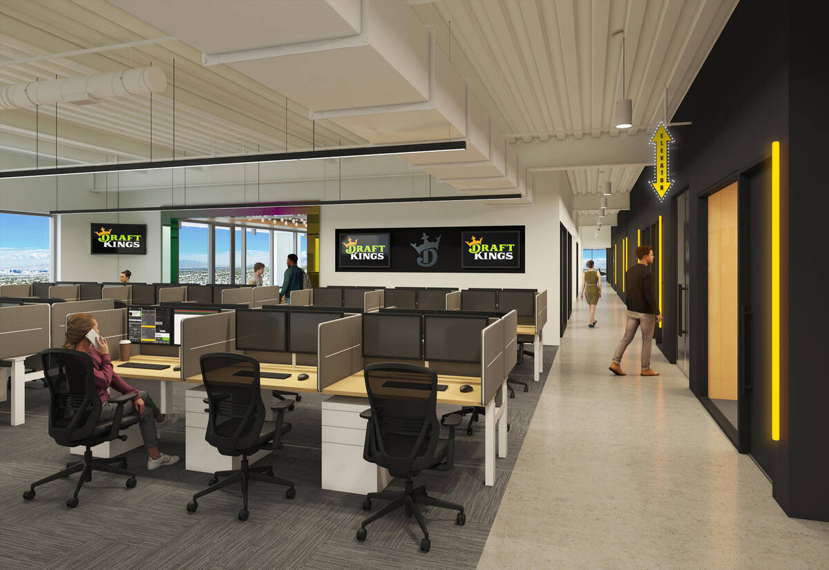 DraftKings espera abrir su nueva oficina de Las Vegs en UnCommons a principios de 2022. (Cortes ...
