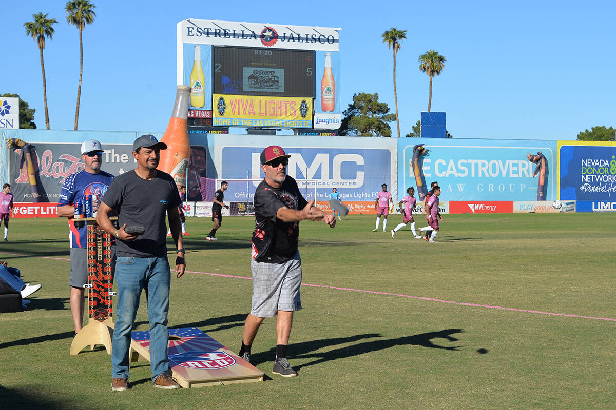 Las Vegas Lights FC llevó a cabo el primer torneo “cornhole” durante el partido ante Phoen ...