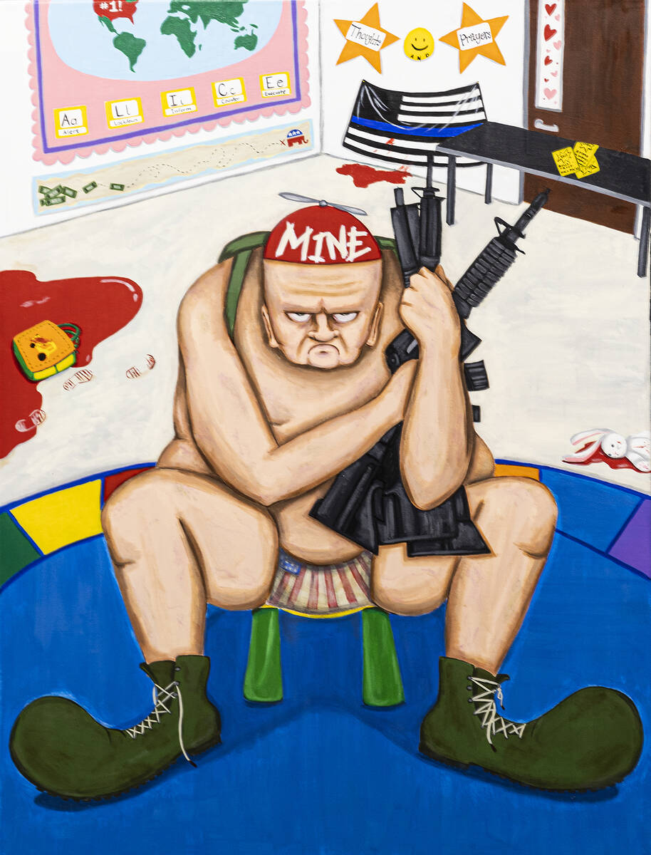 Obra expuesta en la exposición "American Roulette" en la Core Contemporary Gallery el lunes 15 ...