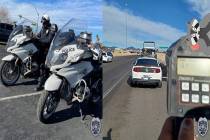 La policía de North Las Vegas arrestó a Juawane Golden, de 25 años, por conducir a 131 mph e ...