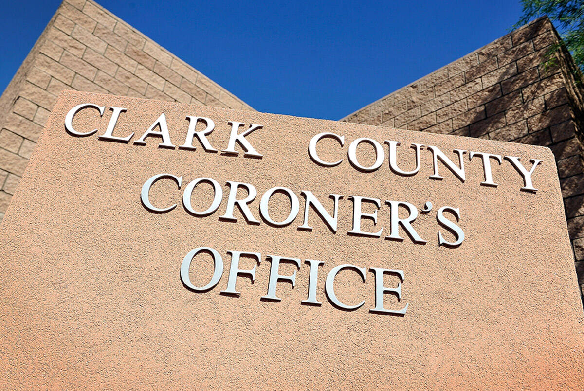 El letrero del monumento al forense en el Condado Clark. (Las Vegas Review-Journal, archivo)