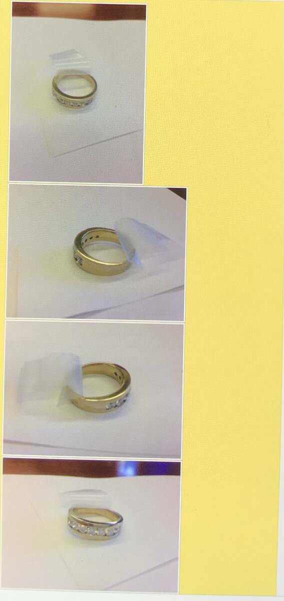 Fotos del anillo que, según Stacie Klein, desapareció tras contratar a Bradley Bellisario par ...