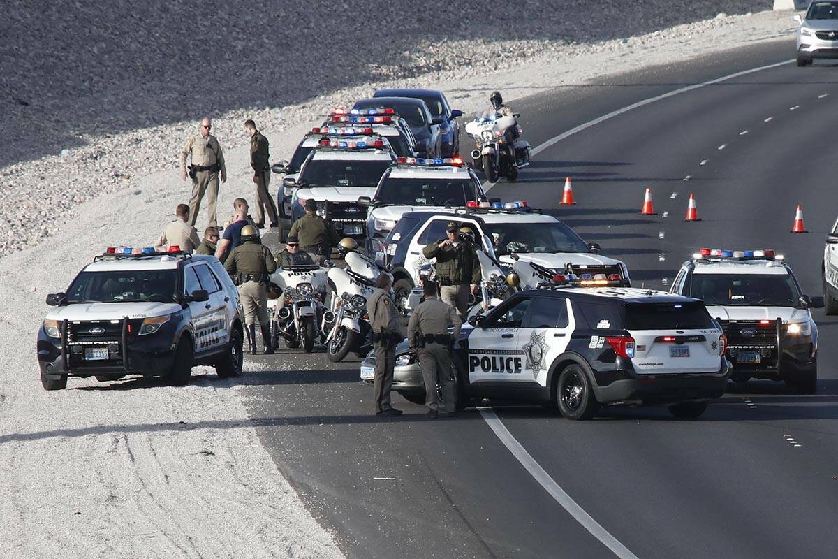 La policía de Las Vegas detiene a un conductor que iba en dirección contraria en el 215 Beltw ...