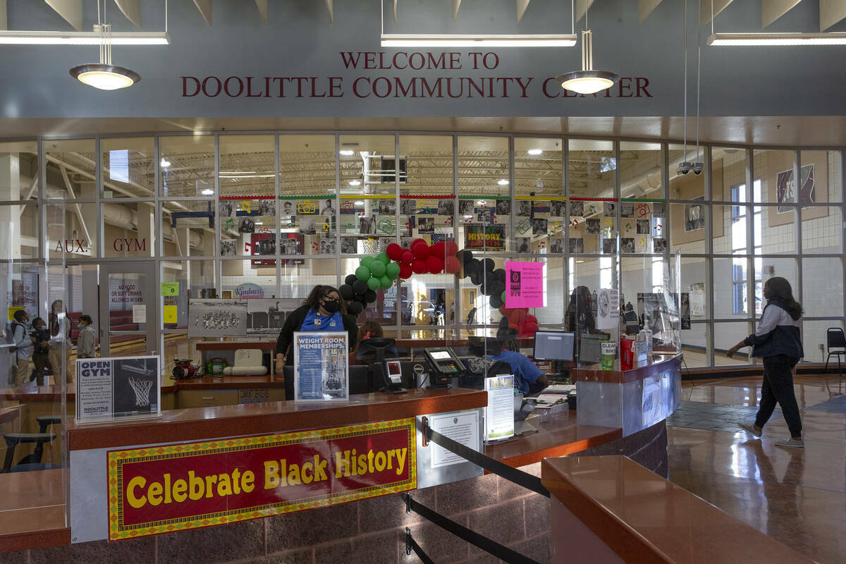 Doolittle Community Center el miércoles 9 de febrero de 2022, en Las Vegas. (Ellen Schmidt/Las ...