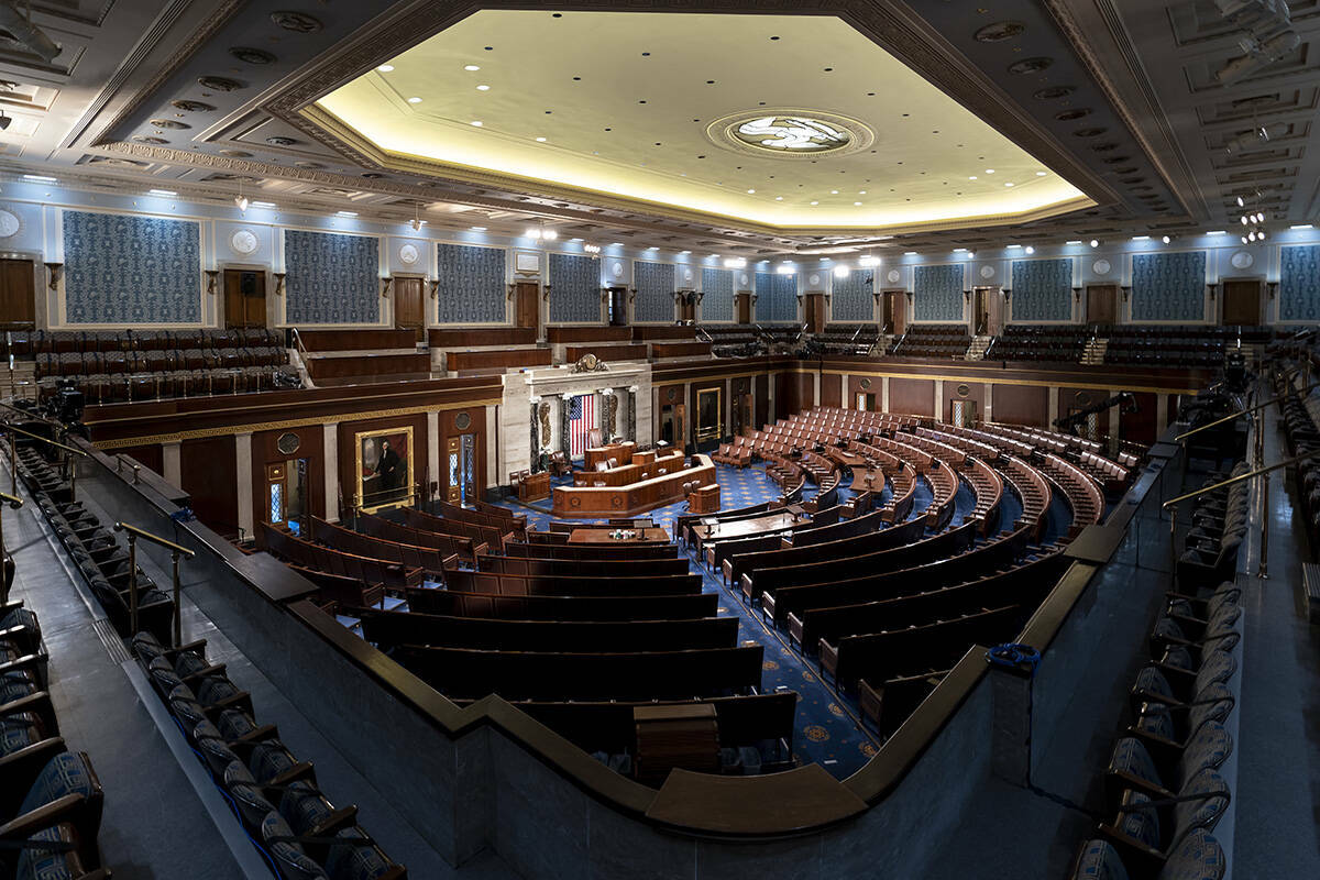 La cámara de la Cámara de Representantes en el Capitolio en Washington, el lunes 28 de febrer ...
