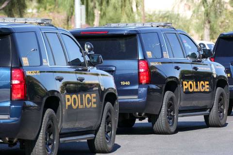 Patrullas de policía del CCSD. [Foto Las Vegas Review-Journal]