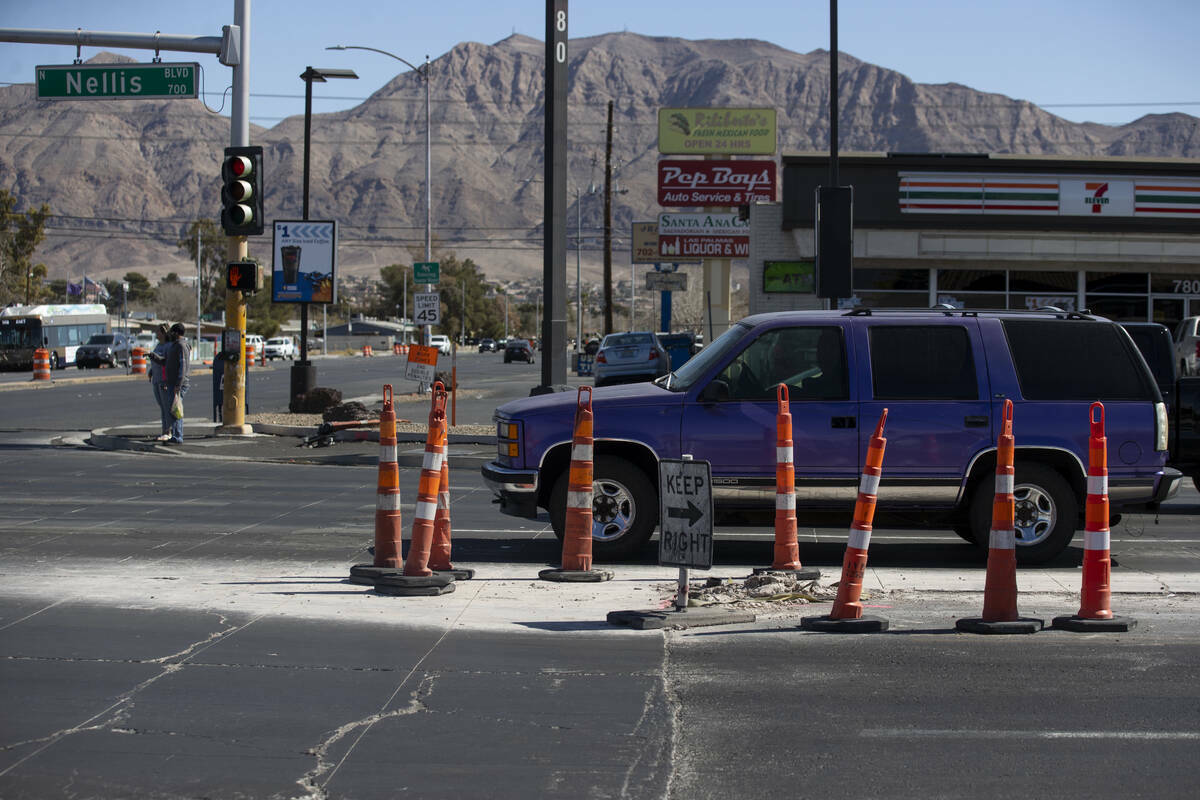 La intersección de Nellis Bouelavard y Bonanza Road en Las Vegas, donde está previsto que se ...