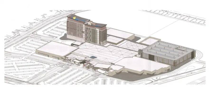 Un plano del sitio del proyecto del complejo turístico Durango de Station Casinos en el suroes ...