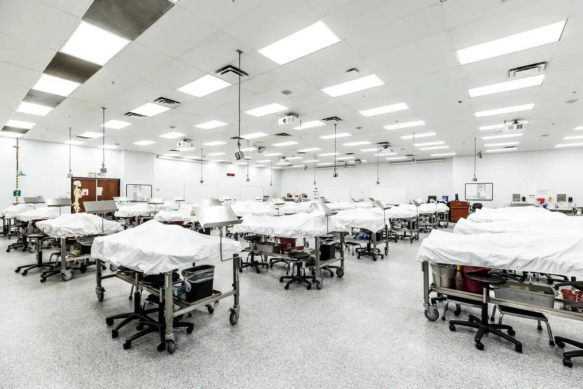 La Universidad Touro de Nevada, en Henderson, dispone de un laboratorio de cadáveres donde sus ...