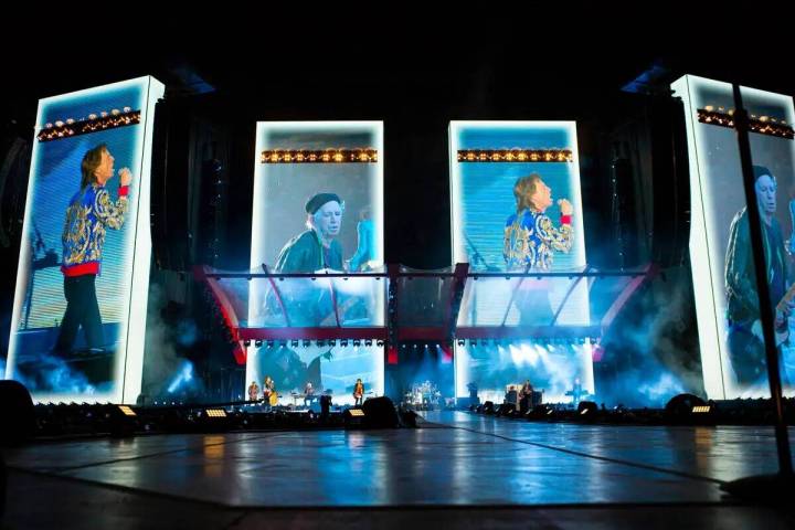 Los Rolling Stones actúan en el Allegiant Stadium de Las Vegas el sábado 6 de noviembre de 20 ...