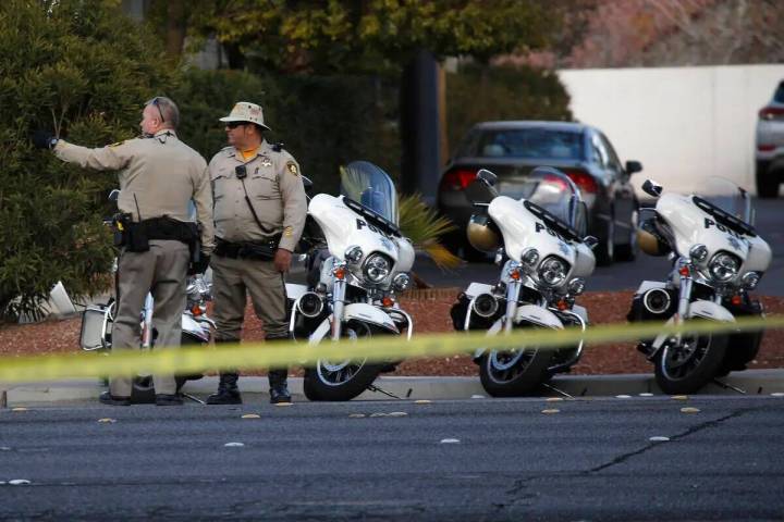 La policía de Las Vegas investiga un accidente en la cuadra 3800 de South Jones Blvd, el miér ...