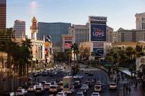Hoteles-casinos a lo largo del Strip de Las Vegas el martes 15 de febrero de 2022, en Las Vegas ...