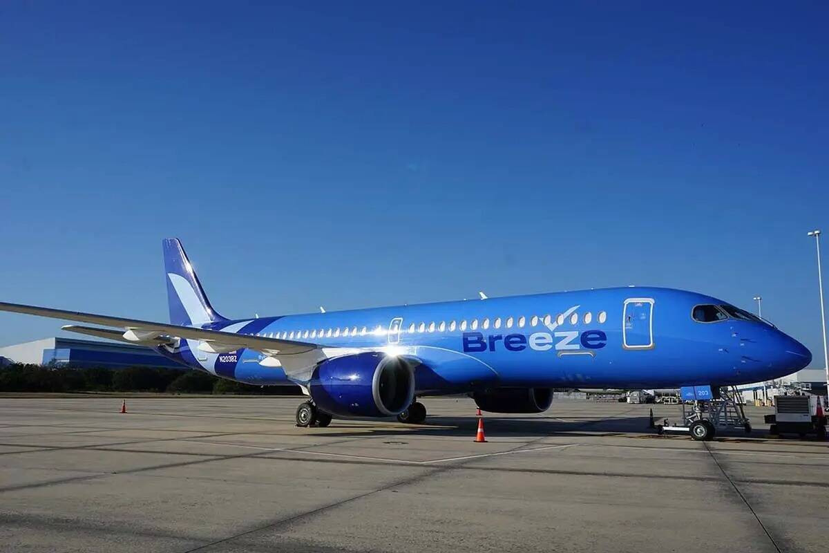 Breeze Airways comienza a operar desde Las Vegas (Breeze Airways).