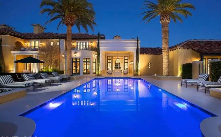 La mansión de Steve Wynn en la comunidad Summerlin de Las Vegas, vista en esta foto facilitada ...