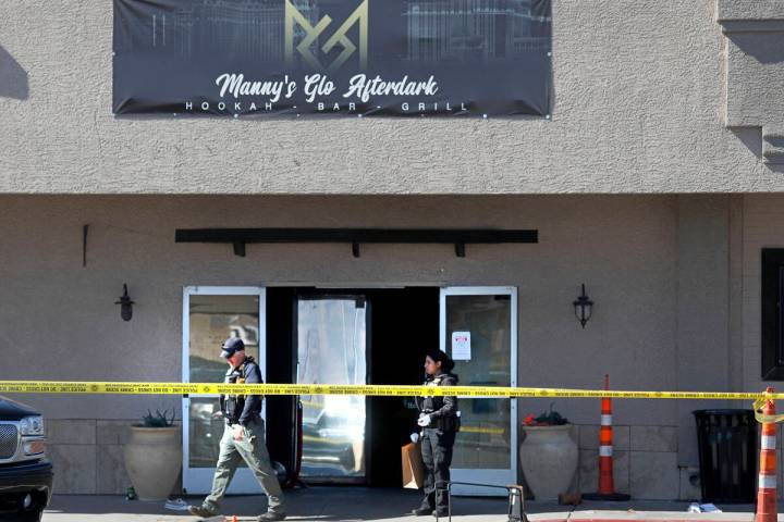 Policía de Las Vegas investiga Manny's Glow Ultra Lounge & Restaurant tras el tiroteo del 26 d ...