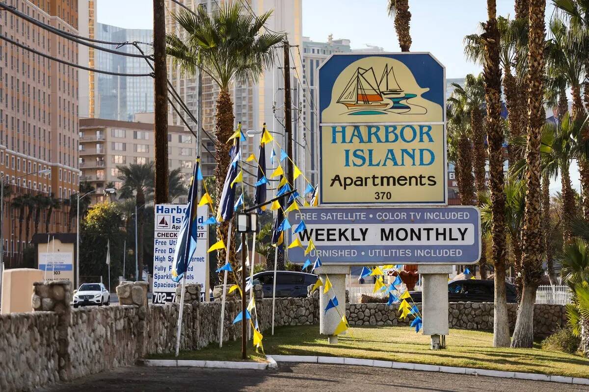 Apartamentos Harbor Island, el martes 4 de enero de 2022, en Las Vegas. (Rachel Aston/Las Vegas ...