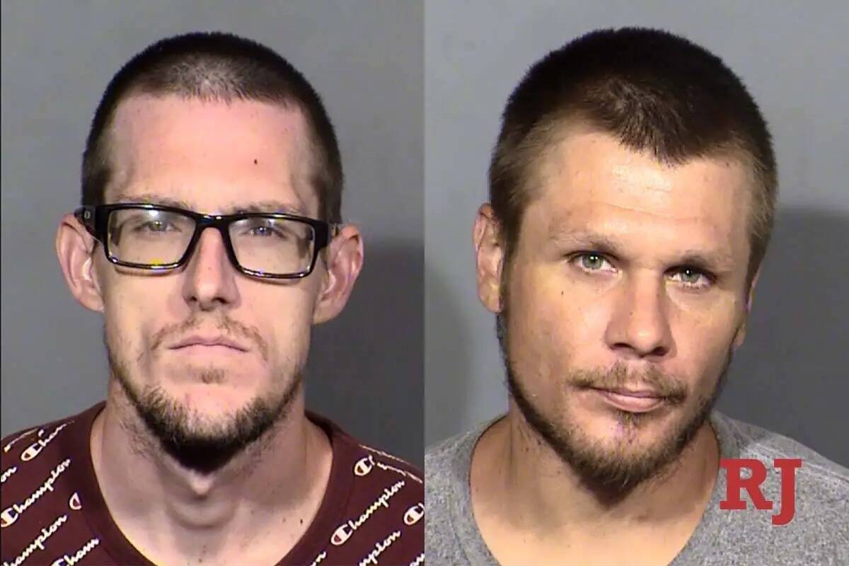 La policía dice que Kyle Lundin, a la izquierda, y Nicholas Rogers fueron arrestados por una p ...