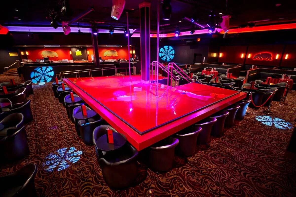 El interior de Peppermint Hippo, un nuevo club de striptease en Las Vegas. (Cortesía de Pepper ...
