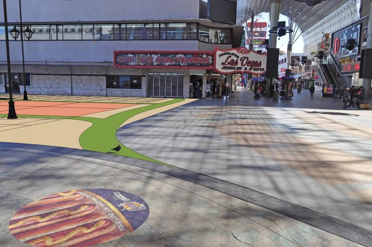 La recién rediseñada zona peatonal de Third Street. (Foto cortesía de la ciudad de Las Vegas)