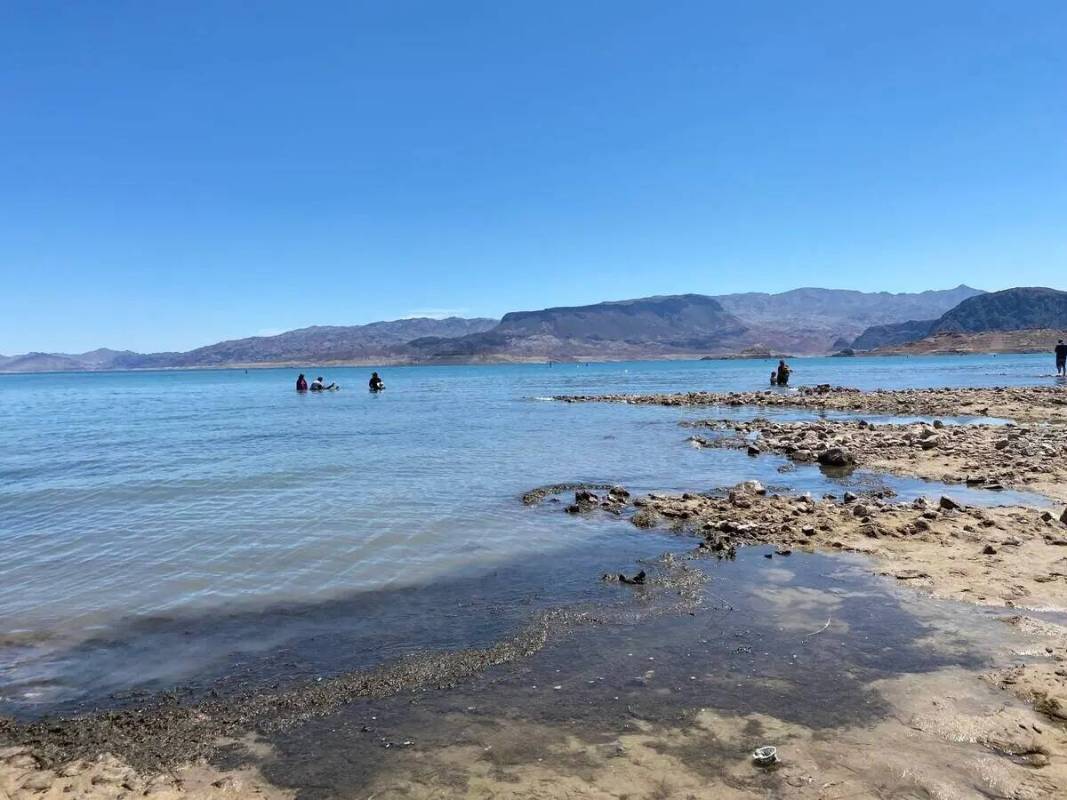 Swim Beach en el Lake Mead National Recreation el domingo 7 de agosto de 2022, un día después ...