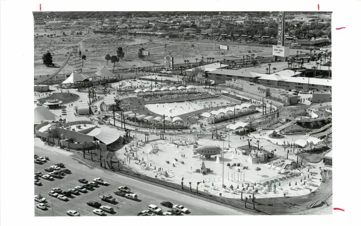 Una vista aérea del parque infantil de Wet 'n' Wild en el Strip de Las Vegas. (Oficina de Noti ...