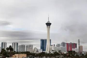 El horizonte de Las Vegas se ve en la mañana del martes 10 de marzo de 2020. (Las Vegas Review ...