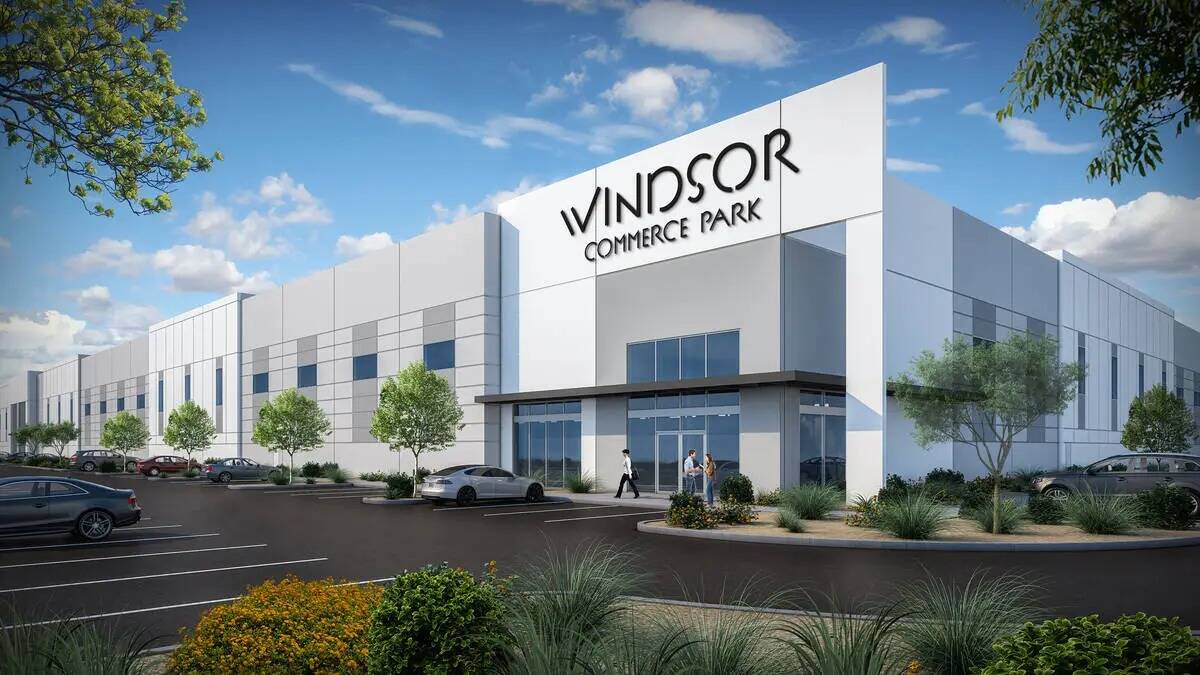 Representación digital del complejo industrial Windsor Commerce Park de Lincoln Property Co. e ...