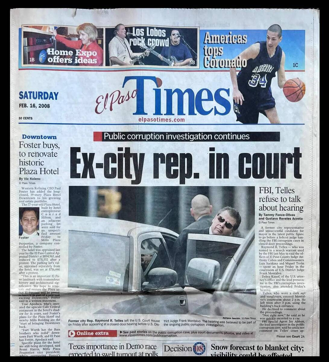 Un reportaje de El Paso Times del 16 de febrero de 2008, en el que se detalla un caso de corrup ...