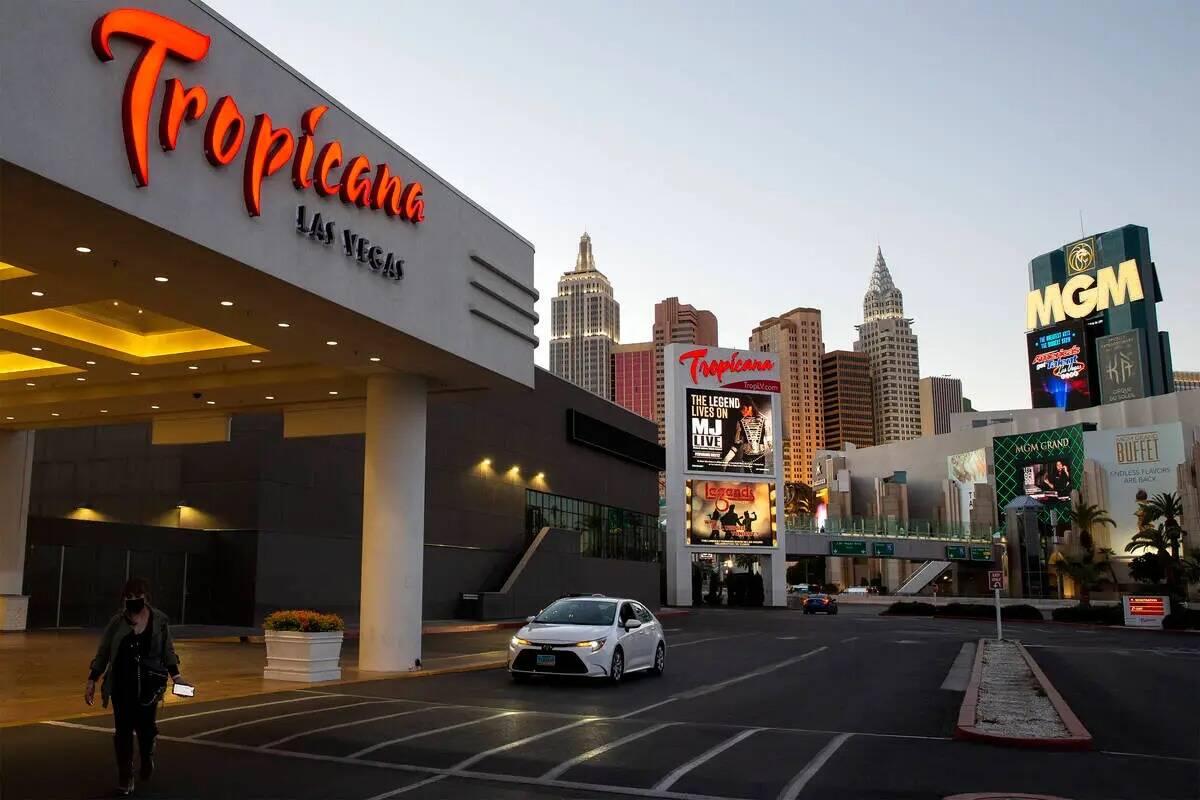 Tropicana Las Vegas el miércoles 26 de enero de 2022, en Las Vegas. (Ellen Schmidt/Las Vegas R ...