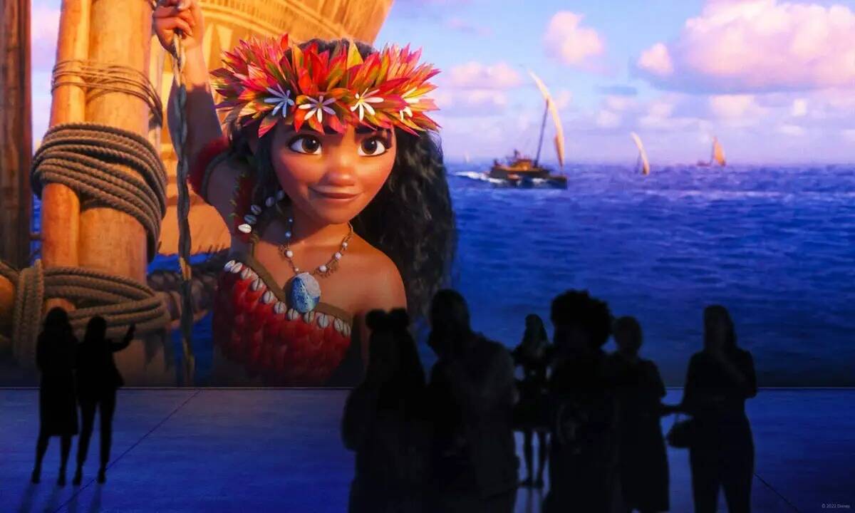 Un vistazo a la pantalla de "Moana" de Disney Animation/Lighthouse Immersive Experience. La exp ...