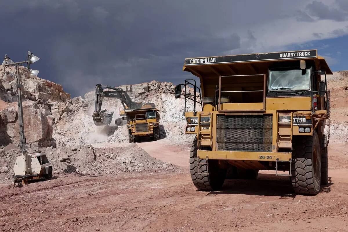 Blue Diamond Hill Gypsum Mine, cerca del Red Rock Canyon National Conservation Area, al oeste d ...