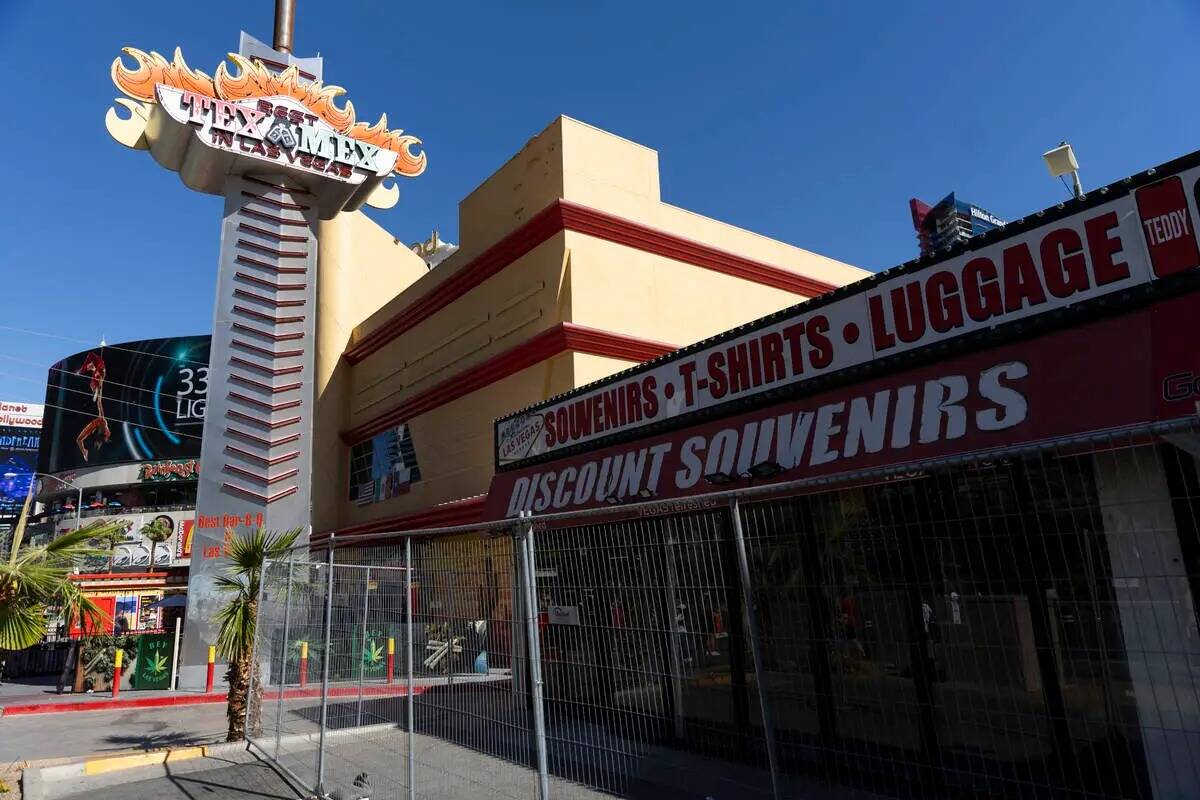 El restaurante Tex Mex & Tequila, 3725 Las Vegas Blvd. South, en Las Vegas, se ve el martes 18 ...