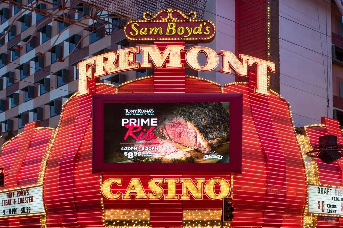 Fremont Hotel y Casino, una propiedad de Boyd Gaming en el centro de Las Vegas. (Steel Brooks/L ...