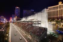 Se construirán tribunas frente a las Fuentes del Bellagio para el Grand Prix de Fórmula Uno d ...