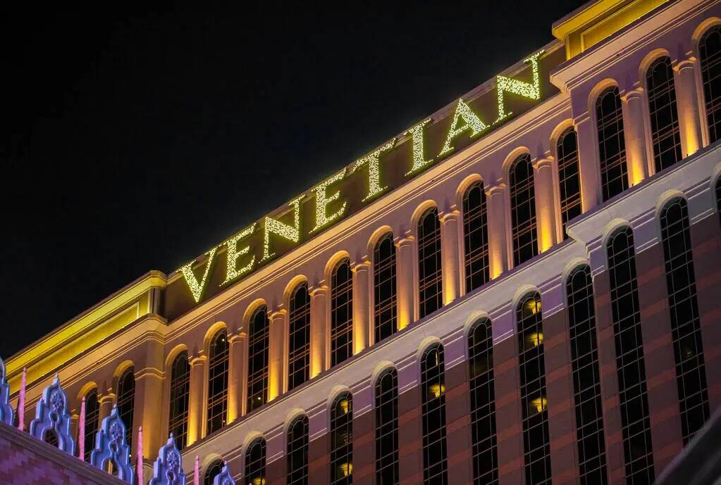 Venetian el miércoles 2 de febrero de 2022, en Las Vegas. (Benjamin Hager/Las Vegas Review-Jou ...