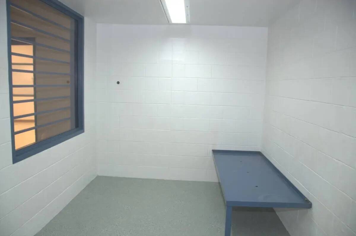 La celda de detención, o "celda de la última noche", donde se mantiene al recluso antes de la ...