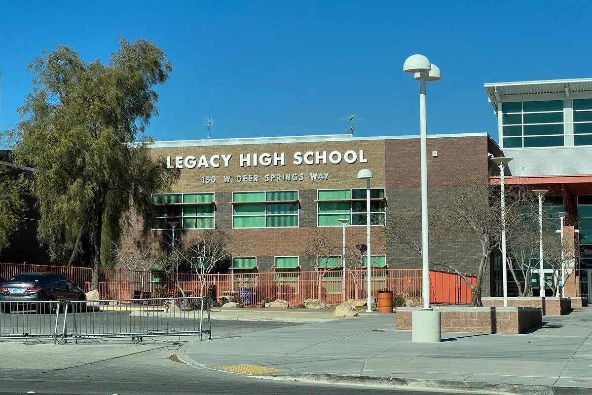 Legacy High School se ve, martes, 20 de diciembre 2022, en Las Vegas. (Chitose Suzuki/Las Vegas ...