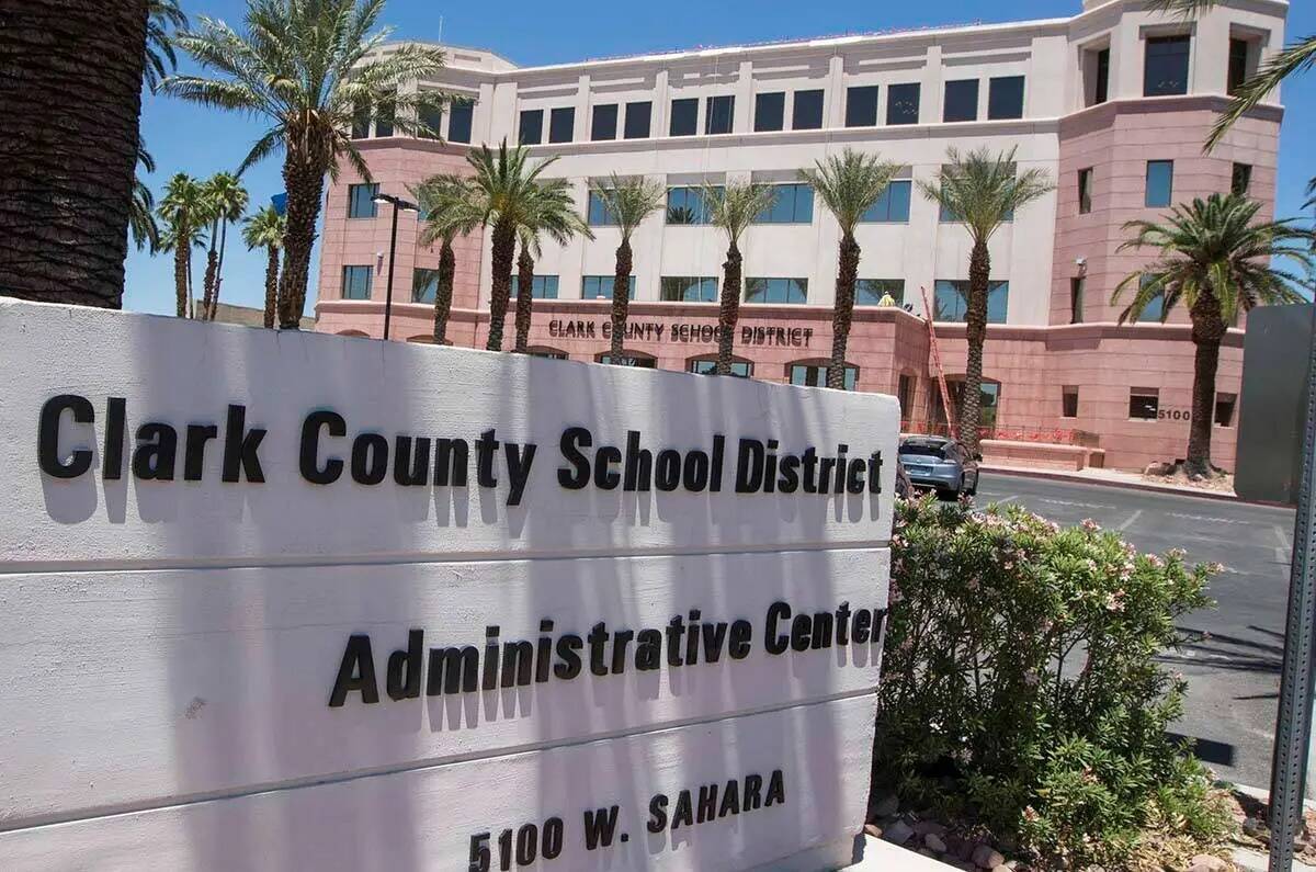Edificio administrativo del Distrito Escolar del Condado Clark (Las Vegas Review-Journal/Archivo).