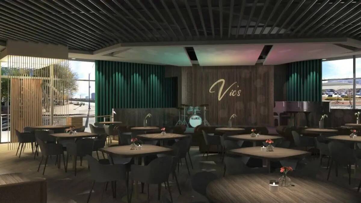 Representación digital de Vic's Las Vegas, un club de jazz y restaurante italiano que abrirá ...