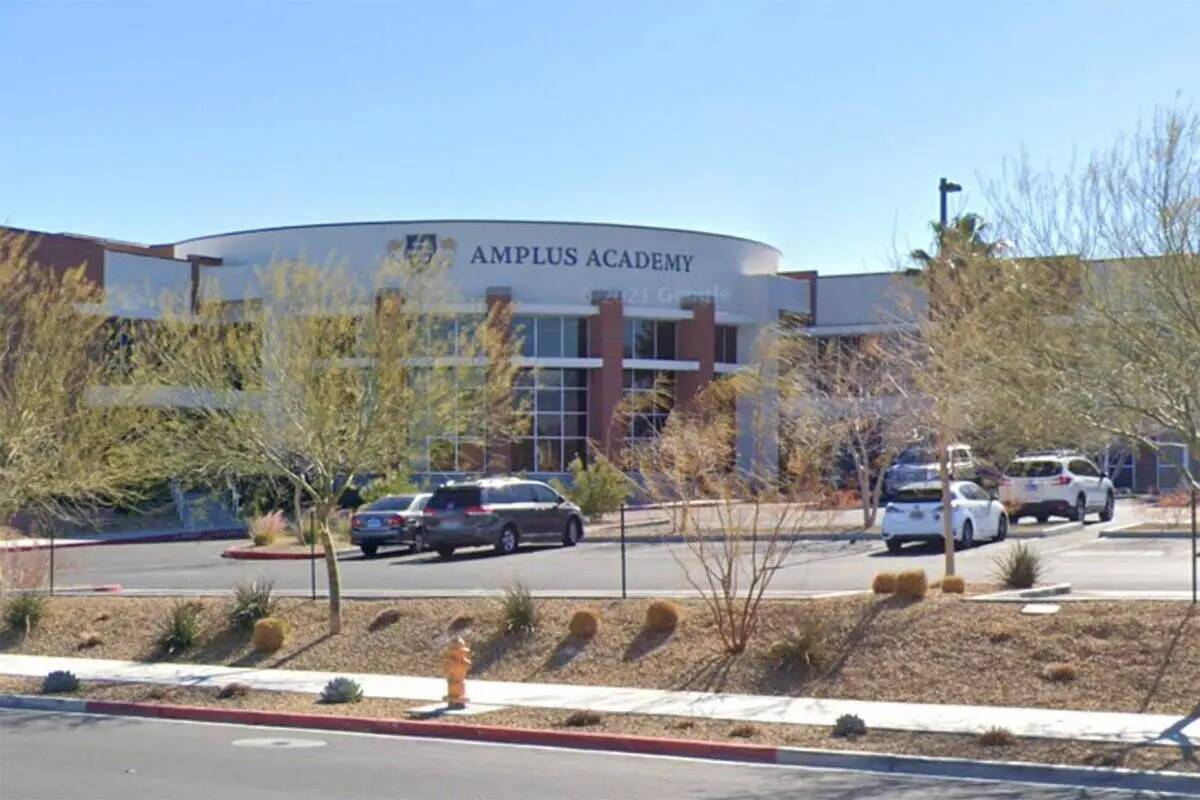 Amplus Academy en 8377 W. Patrick Lane en Las Vegas se ve en una captura de pantalla. (Google)