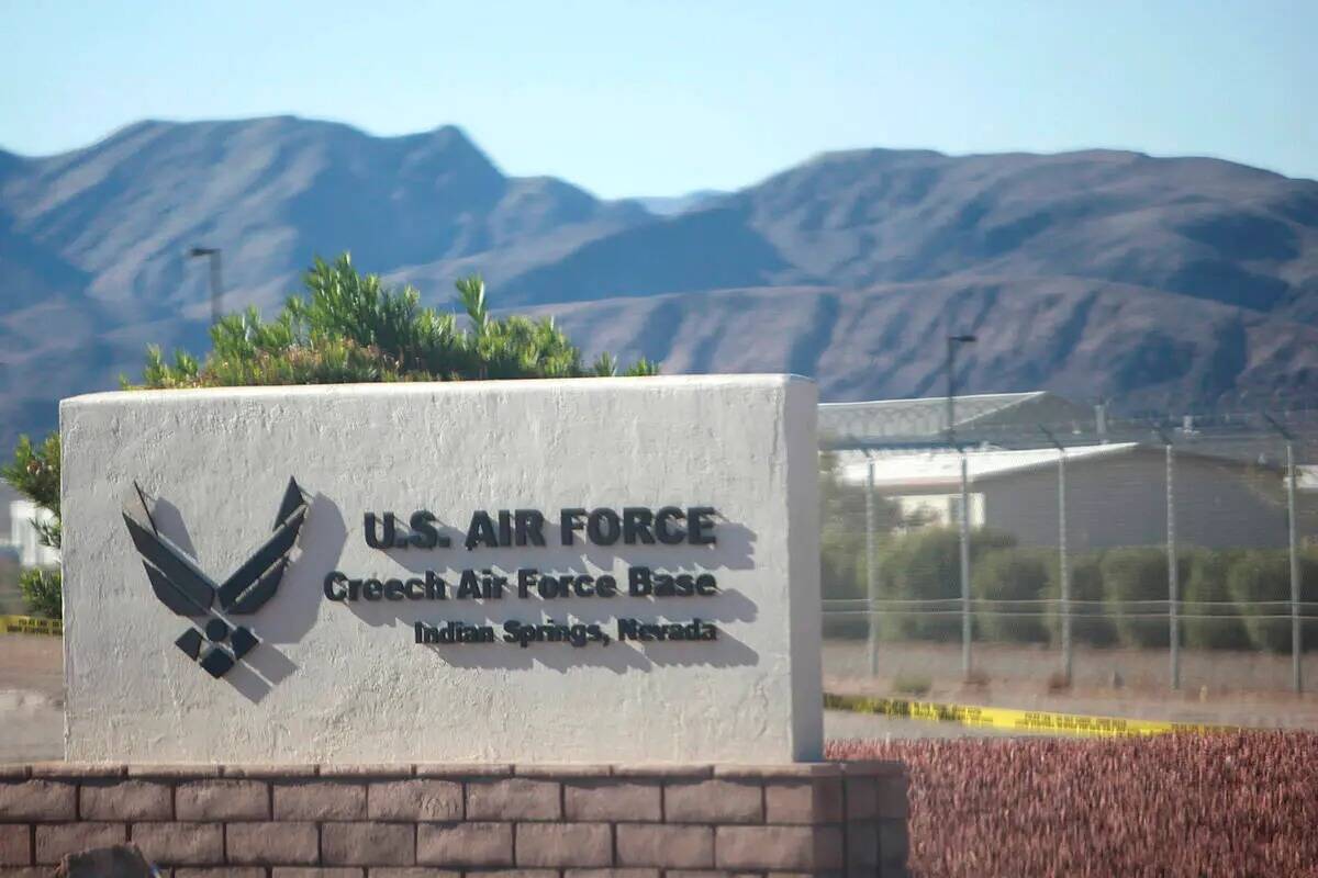Base de la Fuerza Aérea de Creech en Indian Springs. (Las Vegas Review-Journal)