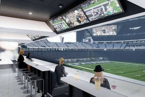 Representación digital de las nuevas suites previstas en Allegiant Stadium. (Cortesía de Las ...