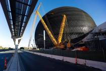 Se ve la MSG Sphere, el jueves 9 de febrero de 2023, en Las Vegas. (Chitose Suzuki/Las Vegas Re ...