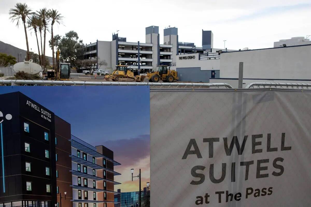 El sitio de construcción de un nuevo Atwell Suites en el Casino The Pass, el martes 14 de febr ...