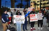 Manifestantes piden “poner fin a la brutalidad policial” tras altercado en la preparatoria Durango