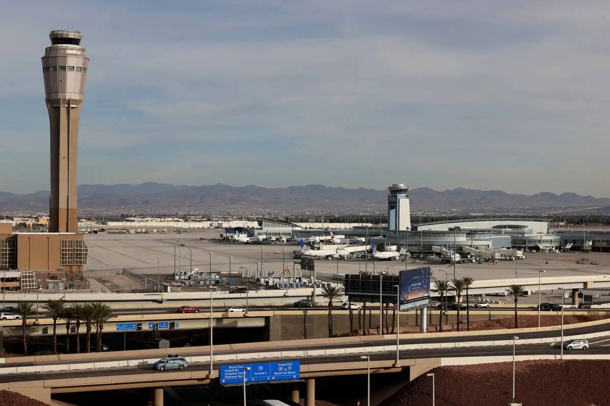El Aeropuerto Internacional Harry Reid en Las Vegas el miércoles 11 de enero de 2023. (K.M. Ca ...