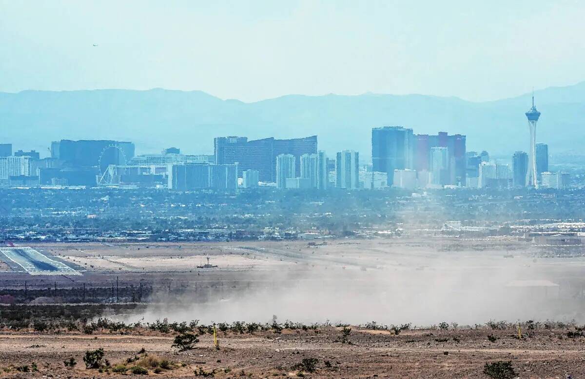 Las ráfagas de viento podrían alcanzar 50 mph en áreas fuera del valle de Las Vegas el lunes ...